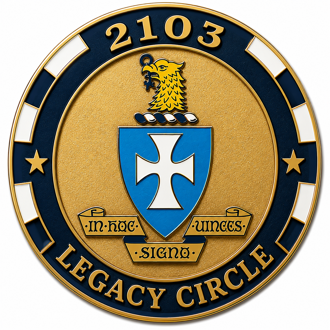 2103 Legacy Circle challenge chip with the Sigma Chi crest