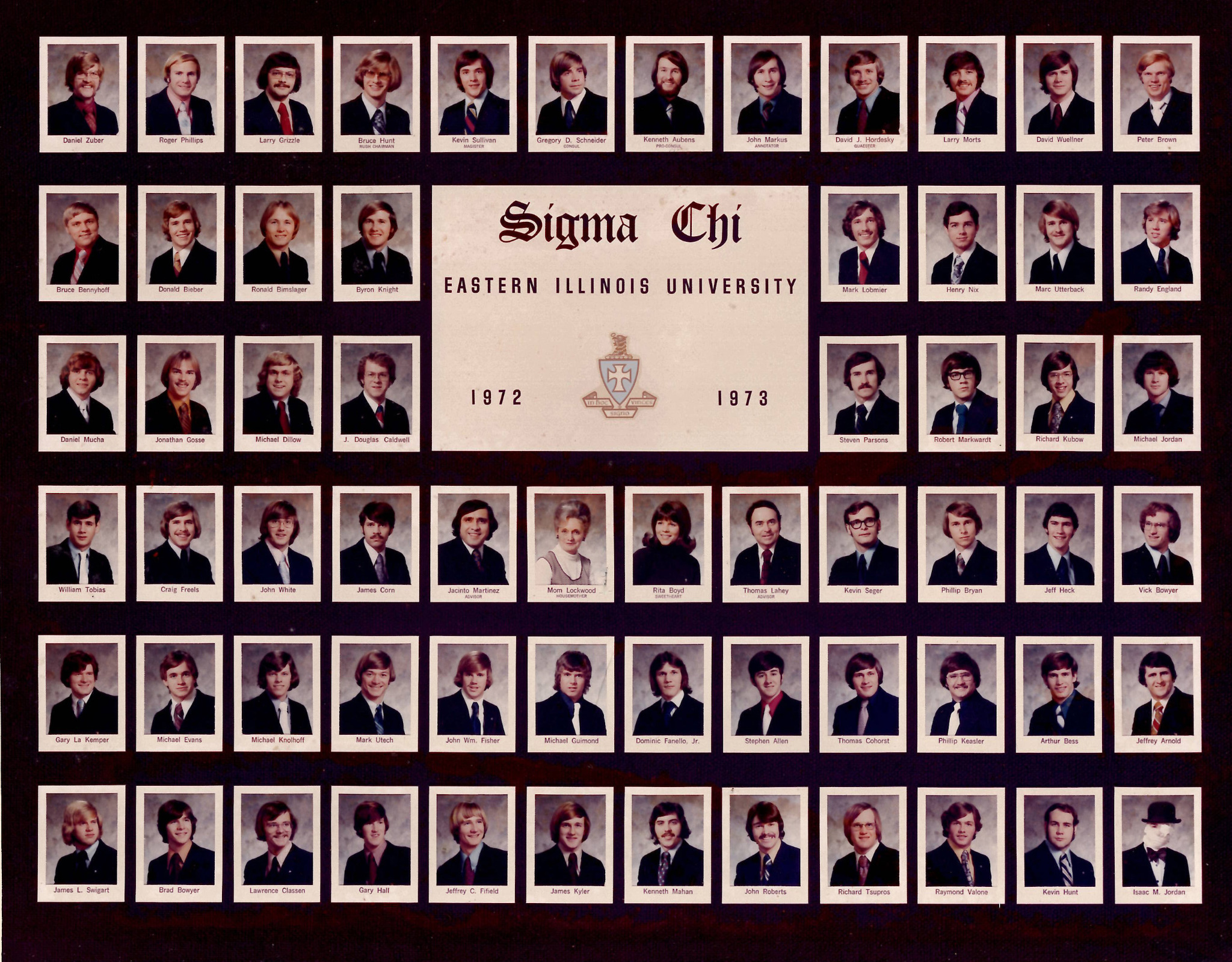 Eta Mu Sigma Chi chapter composite for the 1972–1973 academic year