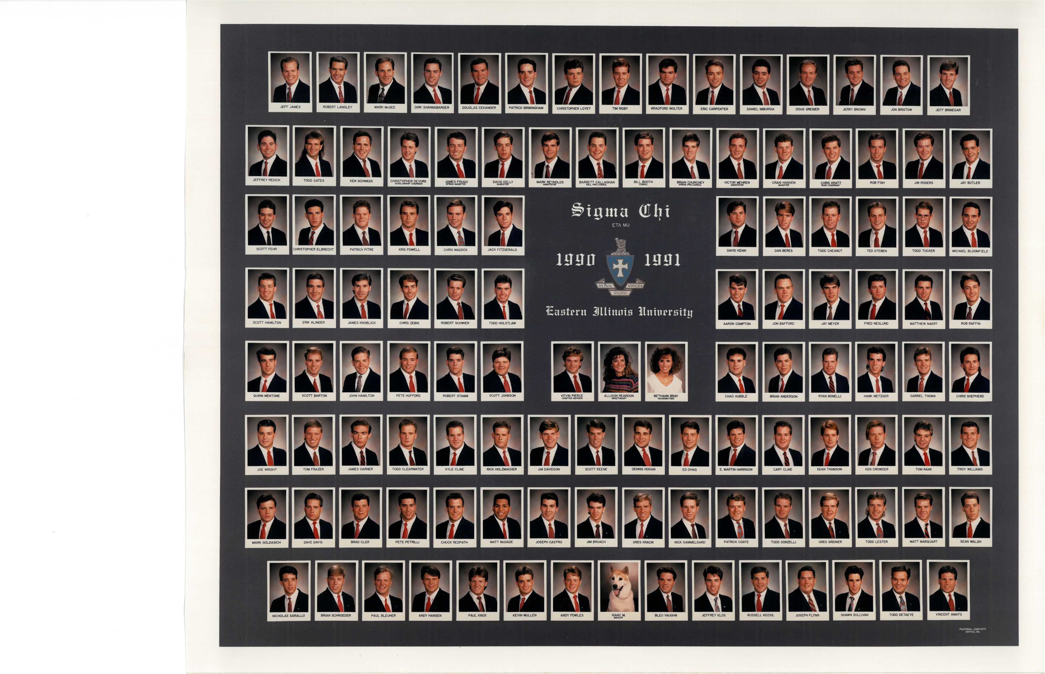 Eta Mu Sigma Chi chapter composite for the 1990–1991 academic year